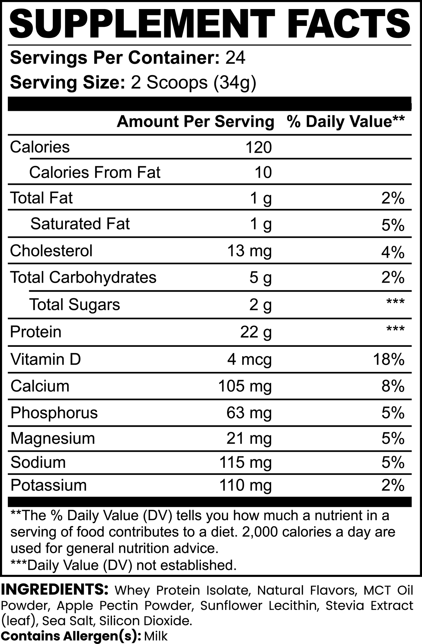 Pro Advanced 100% Whey Protein Isolate (Vanilla)